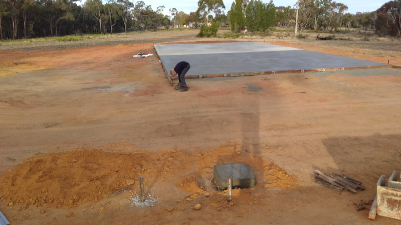 Second half of main slab and footings were done